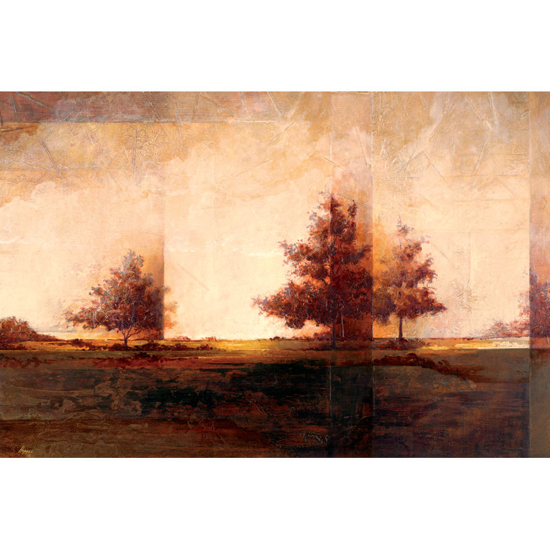 Copper Prairie - Wrapped Canvas Painting, 30cm H x 46cm W x 3.8cm D