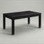 Table de salle à manger rustique audacieuse noire patinée 1 pièce