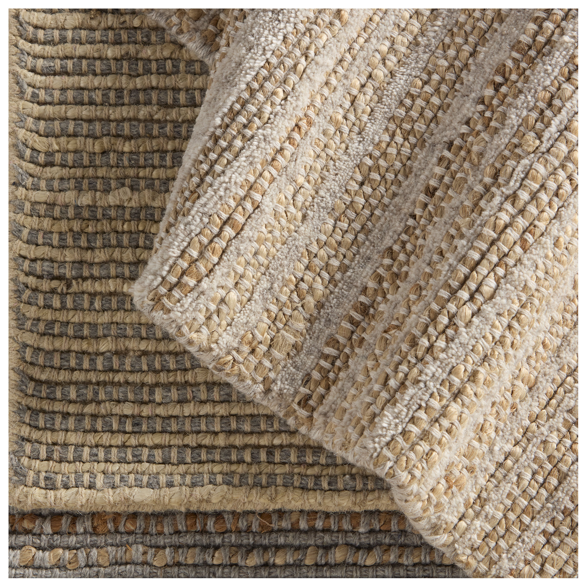 Genesta Handmade Tan/Gray Rug, Rectangle 9' x 12'