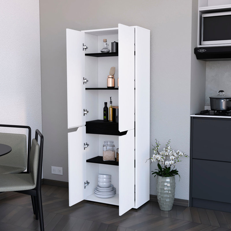 Blanc pour l'espace de cuisine - Méthode de rangement efficace pour deux armoires avec option ordonnée