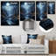 Moonlit Cliffside Mistery Landscape II - lune, art mural en métal-1301778407