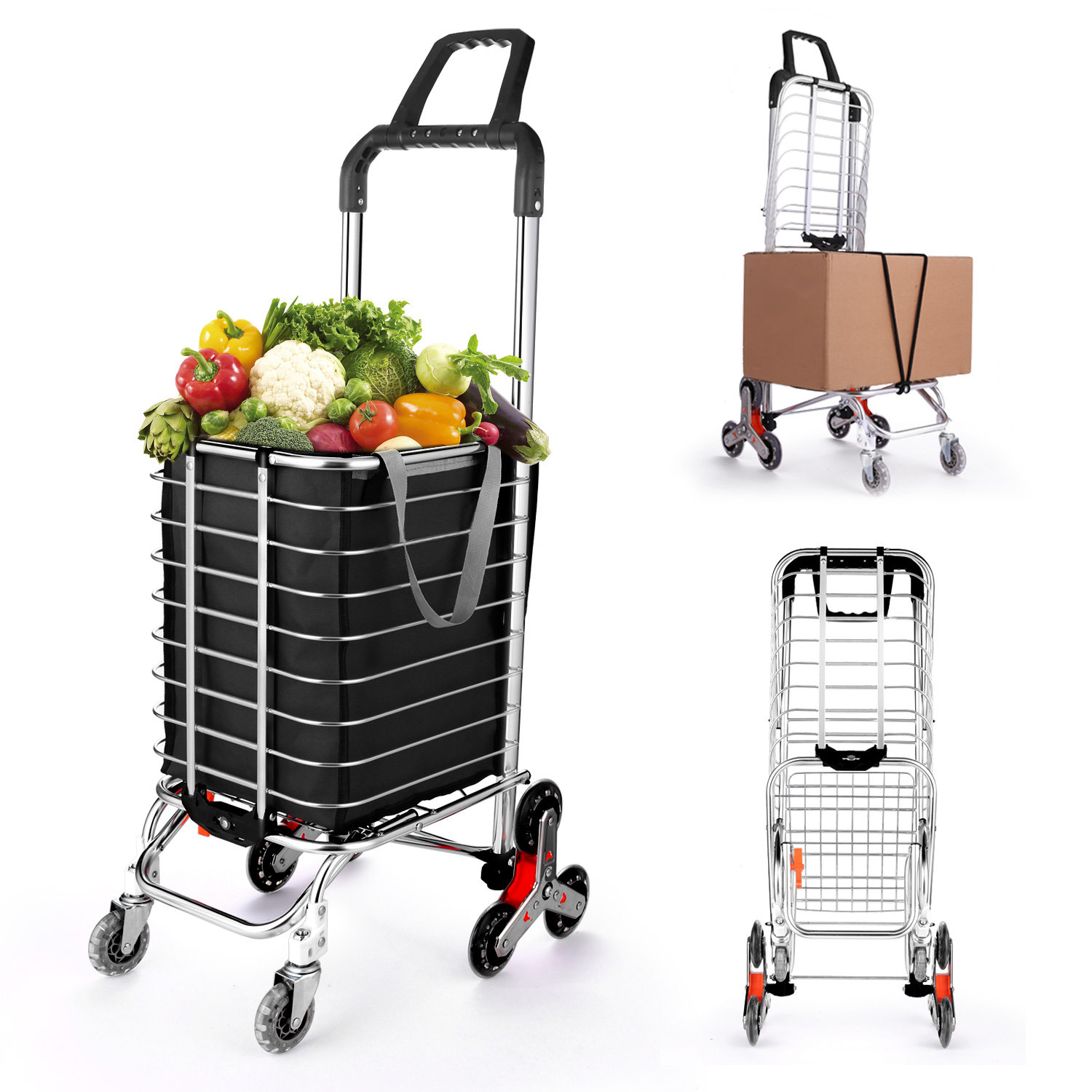 POPLARBOX 48'' H x 16.1'' W Utility Cart with Wheels & Reviews