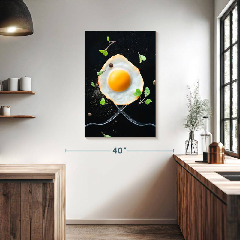 Yarlin Fried Egg For Breakfast, 39" H x 26" W