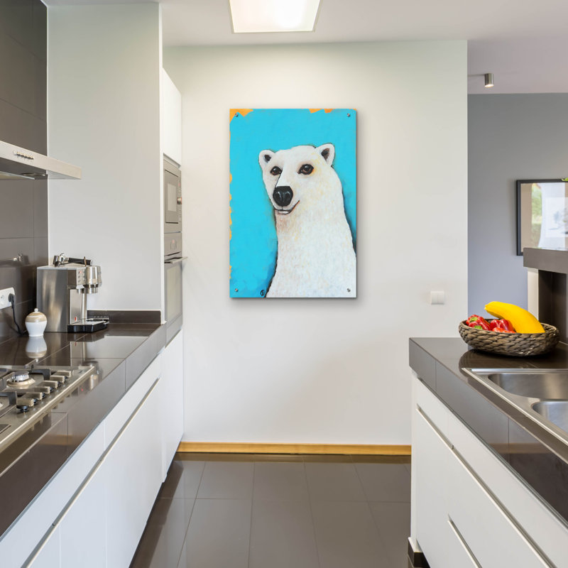«L'ours polaire mignon» par Lucia Stewart, H 36 po x l 24 po x P 0,2 po