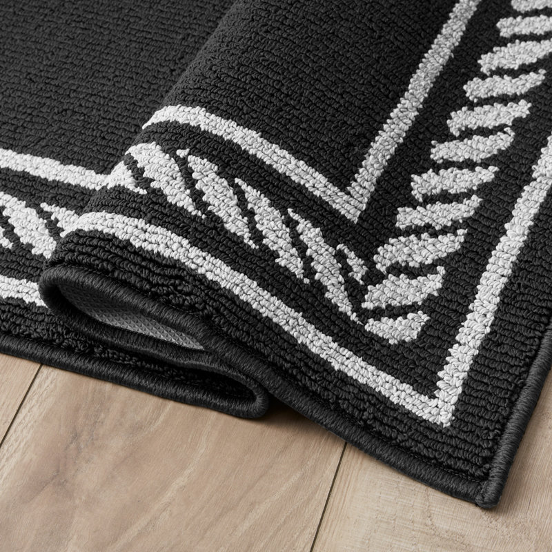 Nautica Rope Border Machine Washable All Loop Tufted Rugs 1-Piece, Rectangle 2'2" x 6'