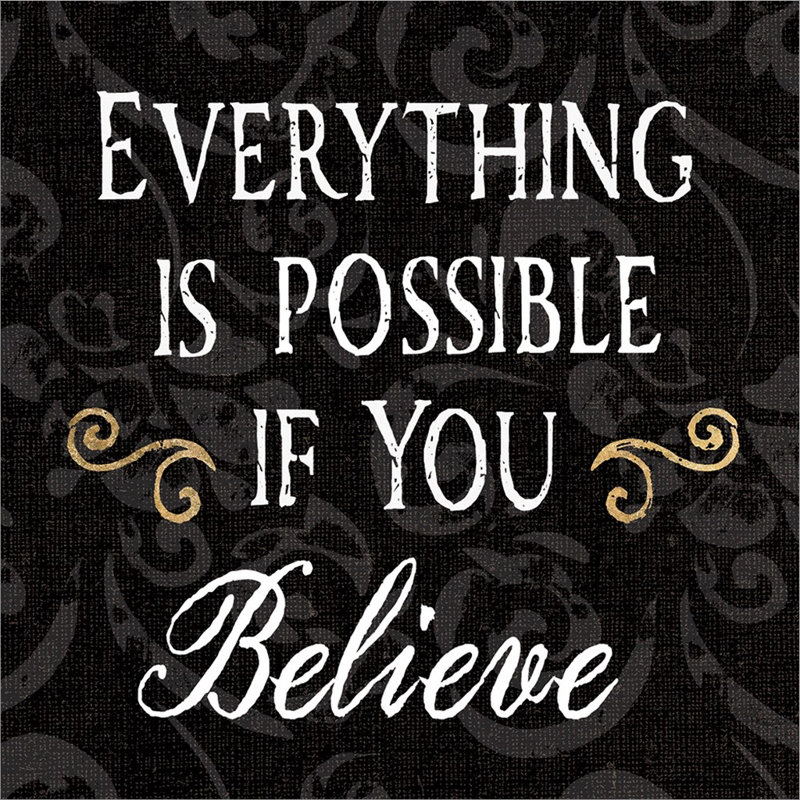 «Inspirational Collage IV» par Daphne Brissonnet, reproduction d'art textuel sur toile tendue, H 24 po x l 24 po x P 1,5 po