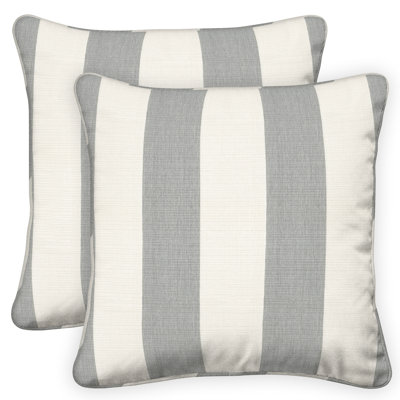 Square Toss Pillow Striped Throw Pillow