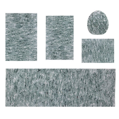 Ensemble de tapis pour salle de bain en microfibre 5 pièces Luxury
