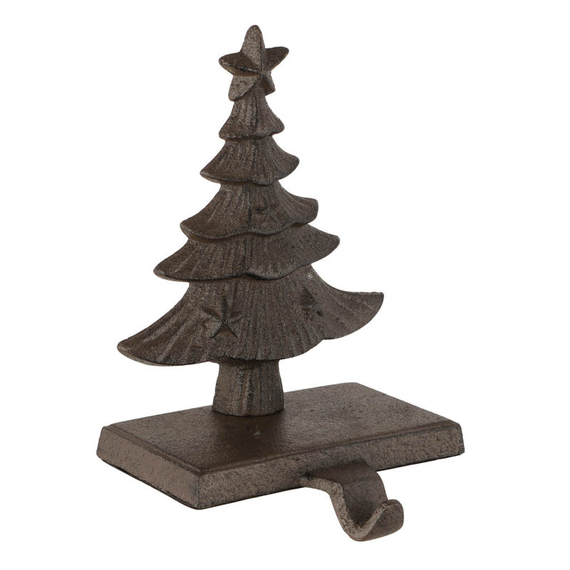 Christmas Tree Stocking Holder, Antique Brown