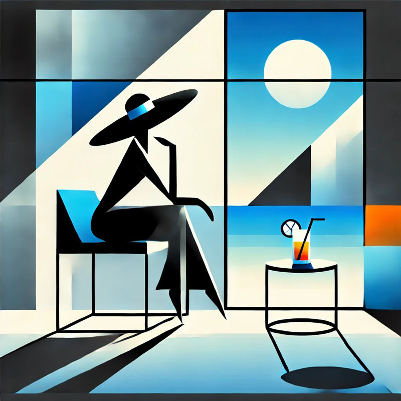 Luminous Escape: Minimalist Coastal, art mural sur toile tendue, H 40 po x l 40 po x P 1,5 po