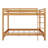 Wood Queen Size Bunk Bed With Ladder-2069216038