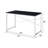 Tennos Contemporary 47"L Rectangular Vanity Desk in Black & Chrome