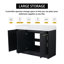 Armoire de salle de bain 48 po avec lavabo en résine, porte silencieuse, élément moderne, présentation en châtaignier noir, meuble-lavabo en contreplaqué créé avec style lisse, abat-jour, corps