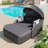 Outdoor Sunbed With Adjustable Canopy And Multiple Comfort Features