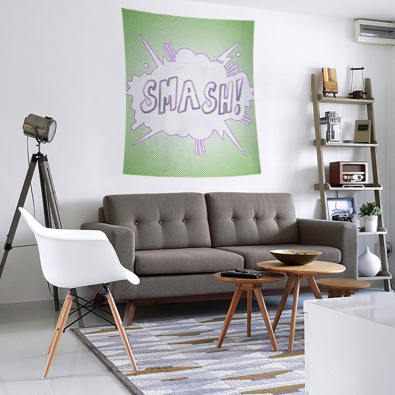 Tapisserie en polyester bd superhero art, H 80 po x l 68 po