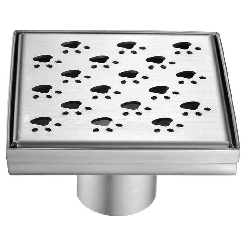 Memuru River Stainless Steel Square Linear Floor Shower Drain
