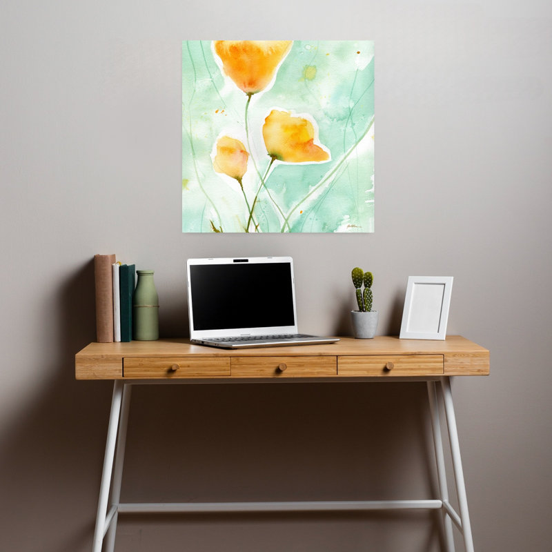 Art de fleur de coquelicot précieuse, H 18 po x l 18 po