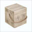 Table d'appoint d'extérieur carrée en bois MGO avec corde tressée simulée - Table de bout intérieure rétro pour la maison et le patio