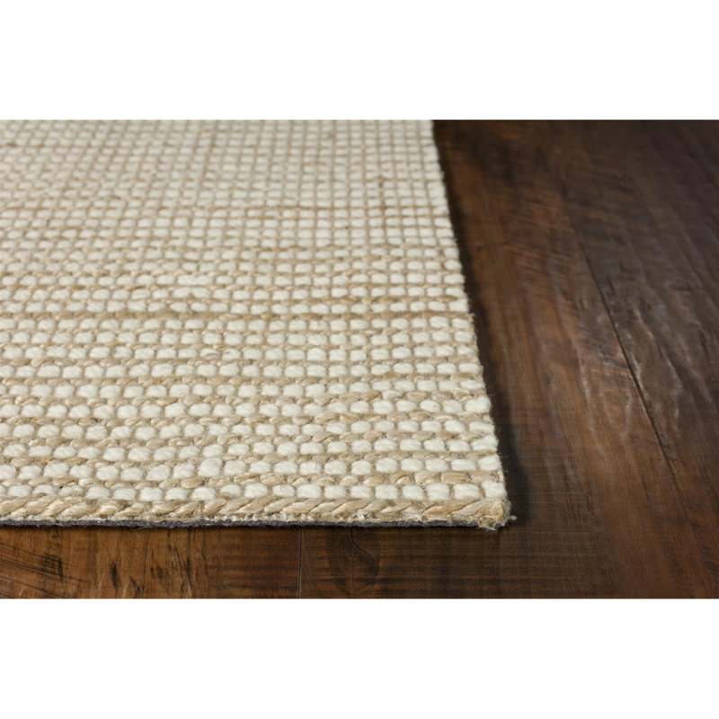 Tapis en jute / sisal / laine fait à la main Anders, Rectangle 5 pi x 7 pi, Ivoire ivoire