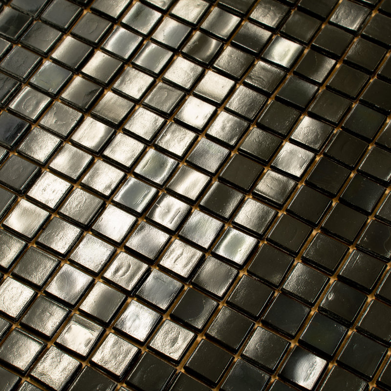Skosh 0.6" x 0.6" Glass Grid Mosaic Wall & Floor Tile