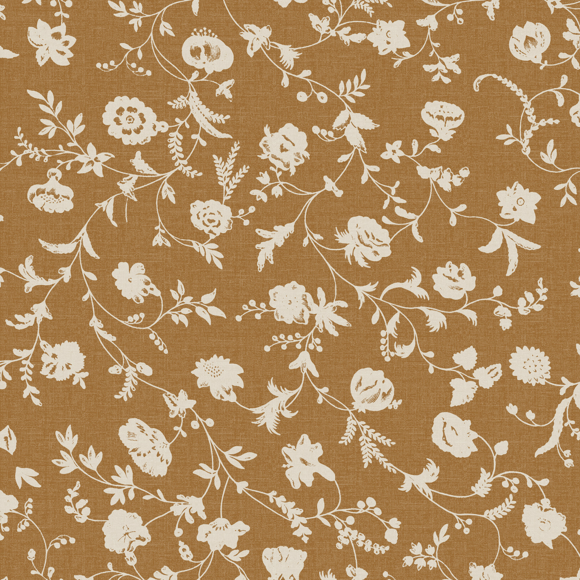 Knipe Upholstered Headboard, Twin, Robina Floral Ochre