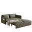 Lit escamotable de 64,5 po, 31 po, conception escamotable, velours côtelé, 2 coussins, rangement latéral pour la maison 31 po, lit escamotable réglable, tissu d'ameublement en velours côtelé, beauté du salon-392964185