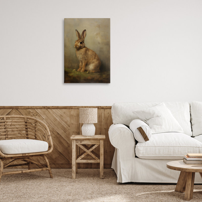 «Brown Bunny Portrait» par Petal Prints Design, H 30 po x l 20 po