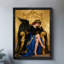 Art mural rétro noir, "The Angel on the Throne", impressions de style gothique foncé-2074333251