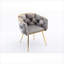 Fauteuil d'appoint moderne à simple siège, fauteuil de loisirs contemporain en velours de ton gris pour espaces résidentiels-29696681