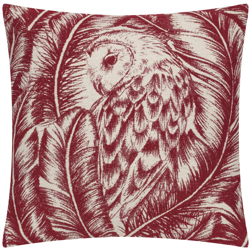 Albus Polyester Cushion Abstract Square Cushion, Red
