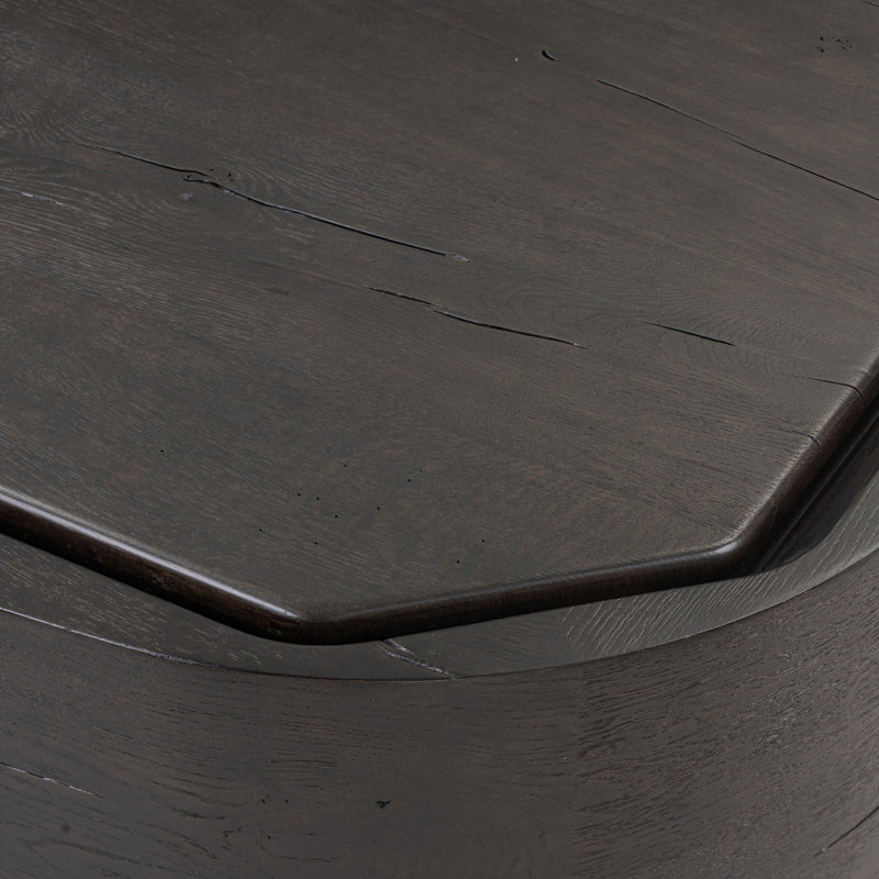 Leandro Coffee Table-Natural Reclaimed French Oak, Dark Espresso Reclaimed French Oak