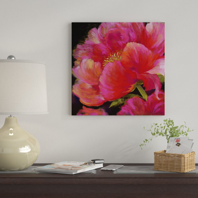 «Hot Pink», reproduction sur toile, H 12 po x l 12 po x P 0,75 po, Pas de tapis, Toile tendue