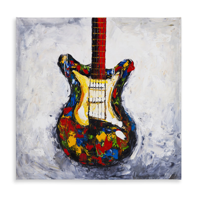 Colorful Guitar Tablecloth - Indoor/Outdoor Living Room Decor