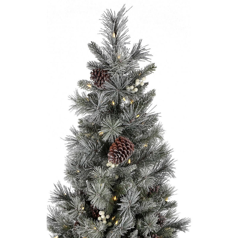 Lighted Artificial Pine Christmas Tree, 9' H