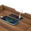 Table de chevet moderne Mid-Century avec station de charge et lumières DEL (Comprend seulement la table de chevet)-2044046802