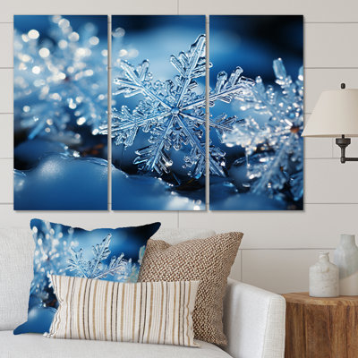 " Glimmering Snowflakes II " 3 - Pieces