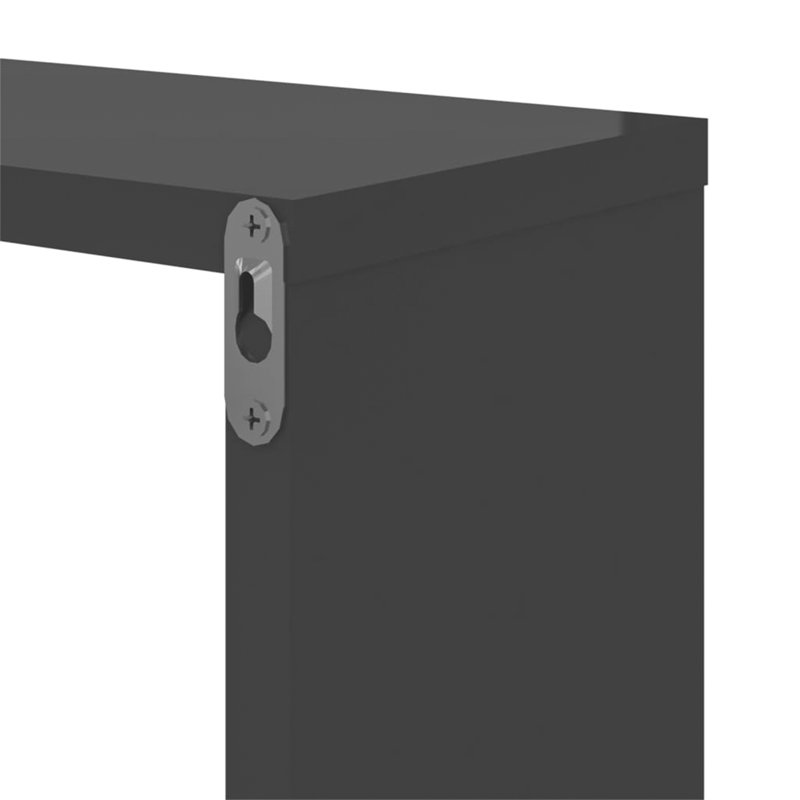 Laiza 6 Piece Accent Shelf, Dark Grey