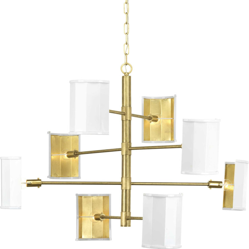 Lustre géométrique unique à 8 lumières Wandermere