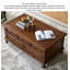 Table basse rustique en bois massif rétro-110942221
