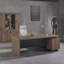 Bureau de direction rétractable en forme de L, bureau double usage domestique et commercial avec tiroirs et classeur latéral, grand bureau d'ordinateur / poste de travail (retour à gauche, 70,86 - 78,7 po)-163219160-164648657