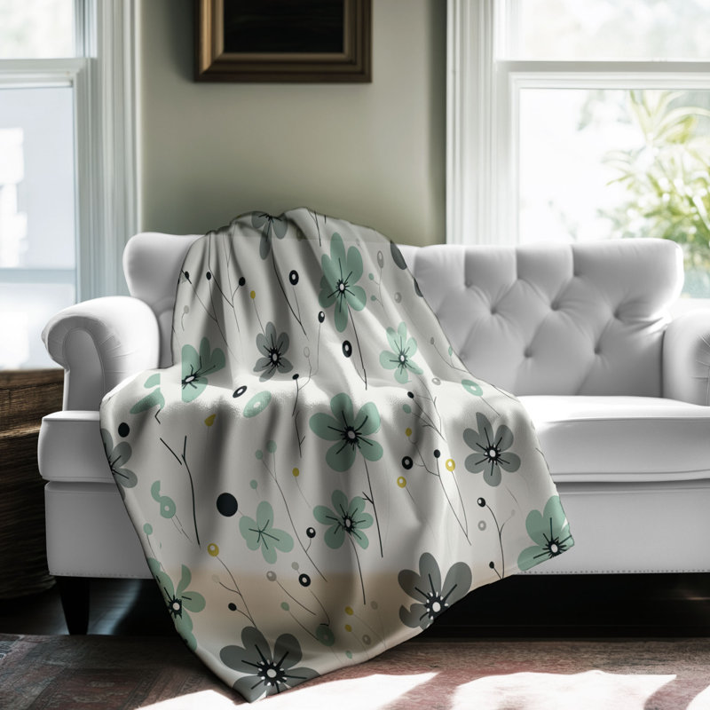 Jeté en sherpa gris Serene, Lit simple