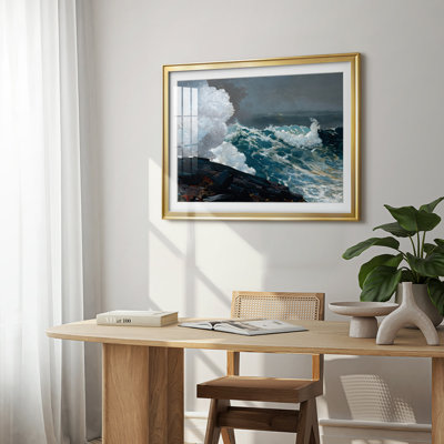 Northeaster-Winslow Homer - reproduction encadrée avec passe-partout et verre - 1895