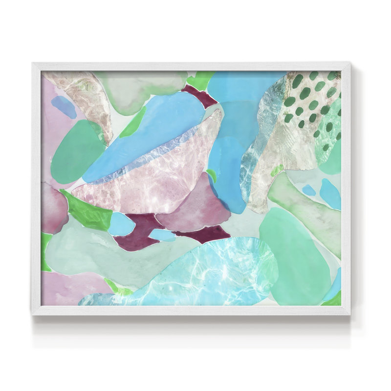 Papier piscine I - impression encadrée - Restickable, H 8 po x l 10 po, Blanc