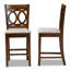 Upholstered Counter Stool with Solid Wood Frame