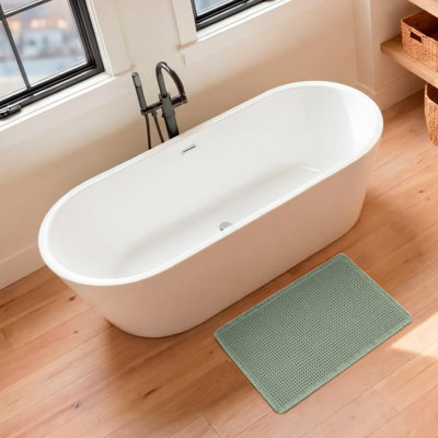 Lucky Brand Taylor Solid Waffle Weave 1-Piece Bath Rug