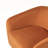 Everett Applewold Upholstered Orange Velvet Swivel Barrel Chair with Solid Wood Base-2038750997