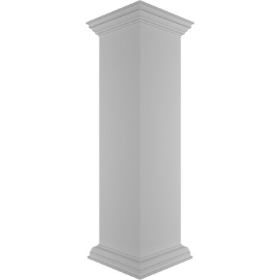 Poteau de poteau simple avec chapiteau plat et garniture de base (trousse d'installation incluse)