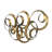38.5X22x4.2" Seretha Gold Leaf Wall Décor