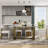 70 Inch Sintered Stone Dining Table With Brushed Metal Base-19276340