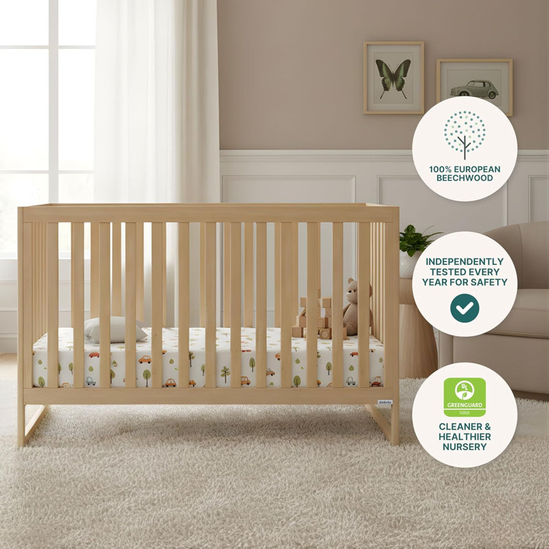 Austin 3-in-1 Convertible Crib, Natural, Natural